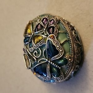Vintage Monet Butterfly Trinket Box
